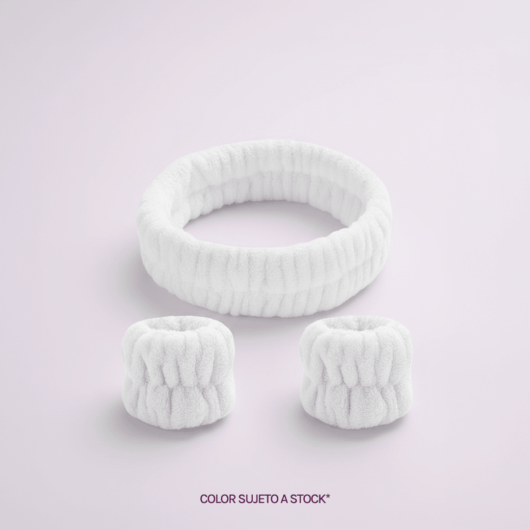 Muñequeras Skincare + Diadema