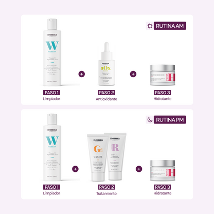 RUTINA AM&amp;PM - GRANITOS + MARCAS + POROS + MANCHAS + ARRUGAS