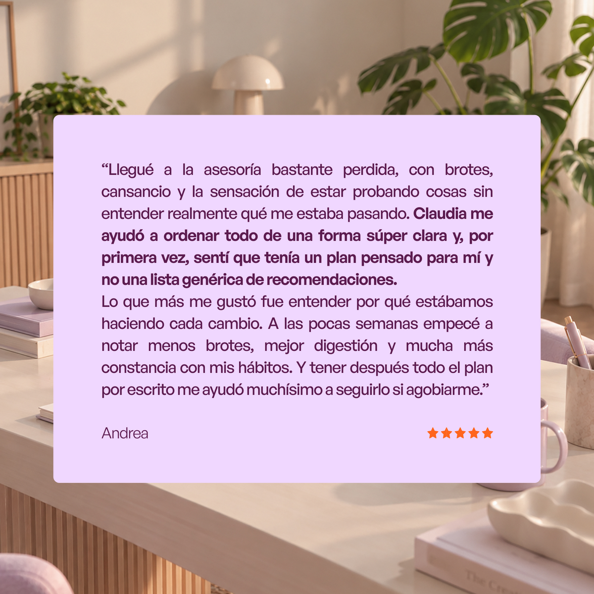 Asesoría personalizada - con Claudia