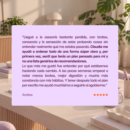 Asesoría personalizada - con Claudia