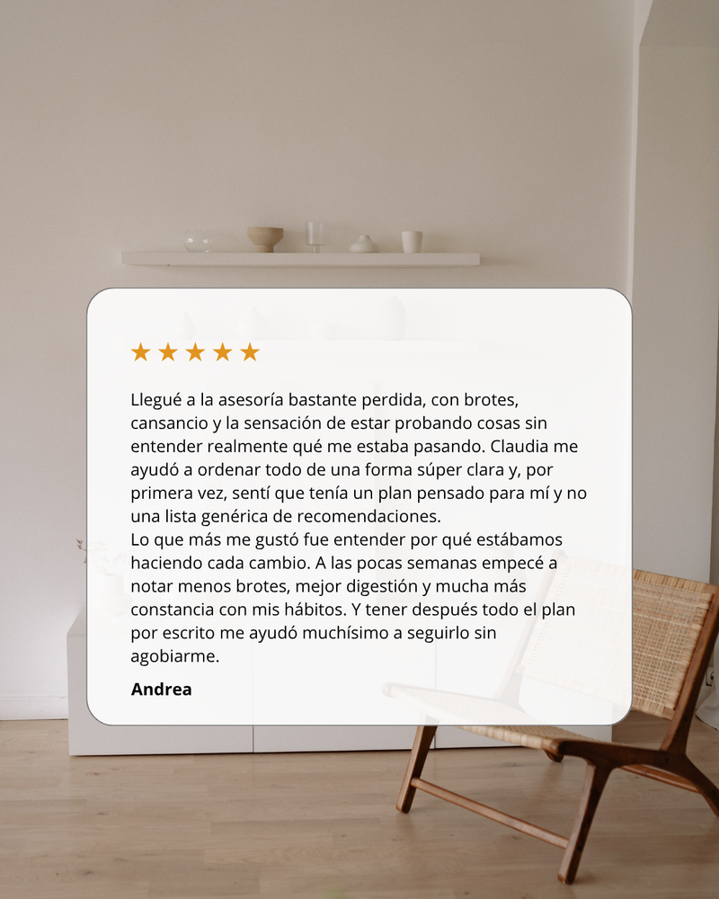 Asesoría personalizada - con Claudia